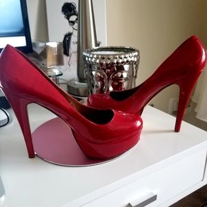 Aldo Red Sexy Patent Pump Platform High Heel Shoe